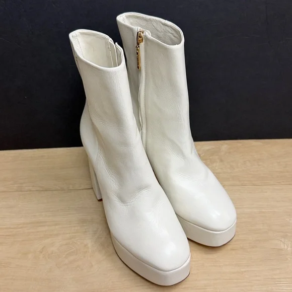 Larroudé Dolly Leather Platform Boots, Size 8 1/2 - Picture 3 of 12